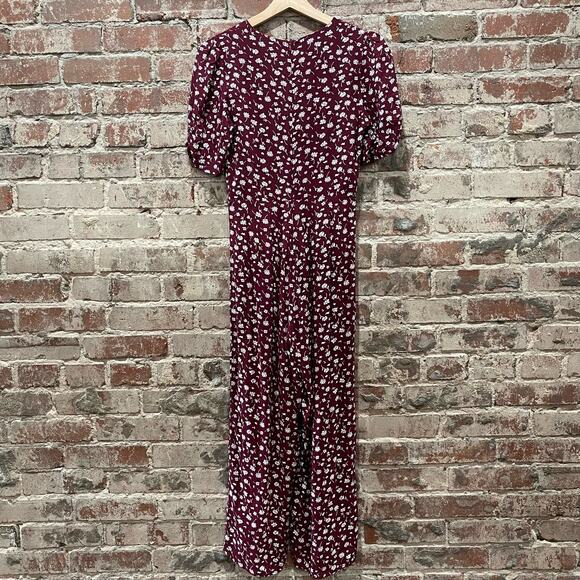 NEW Showpo. Hit The Lights Jumpsuit in Wine Floral Size 2 - Picture 7 of 7
